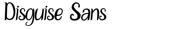 Disguise Sans font preview